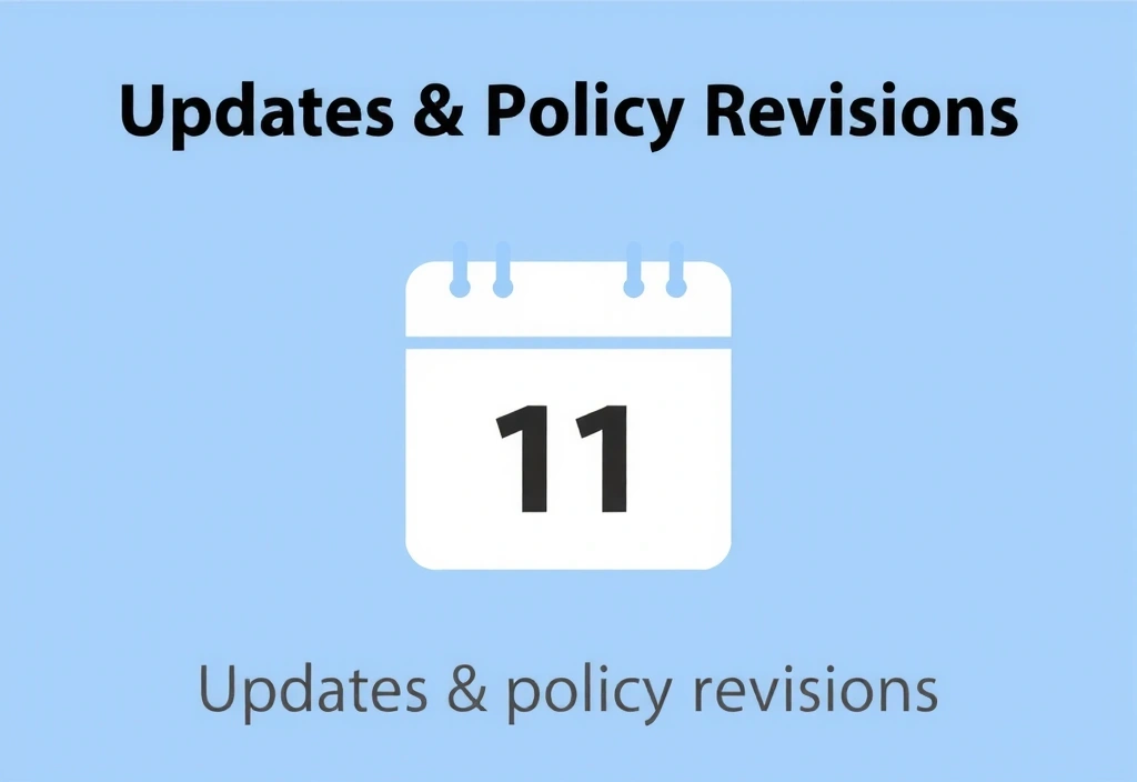A calendar icon with a highlighted date, symbolizing policy updates and revisions