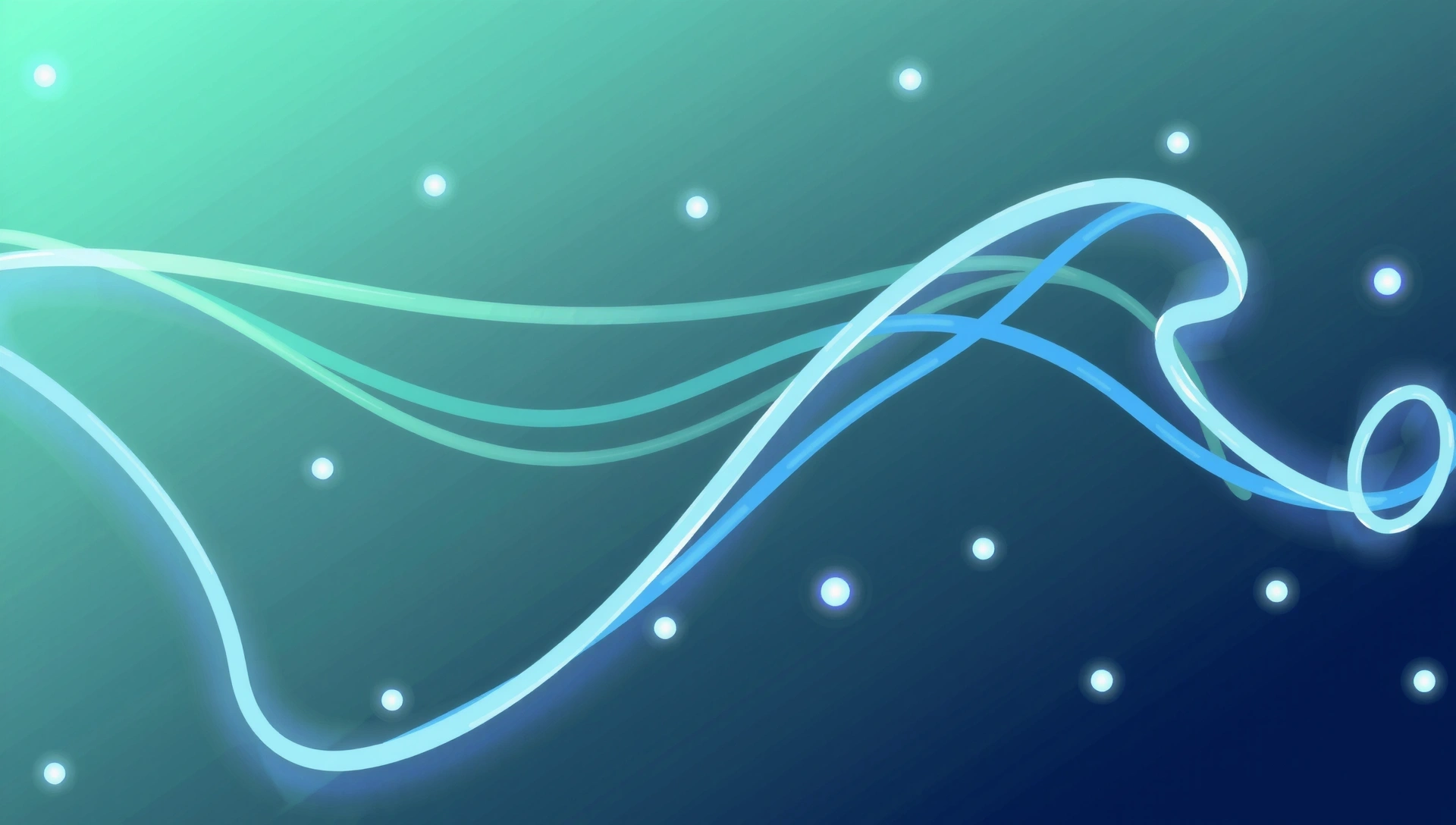 Abstract digital art background with flowing lines and glowing particles