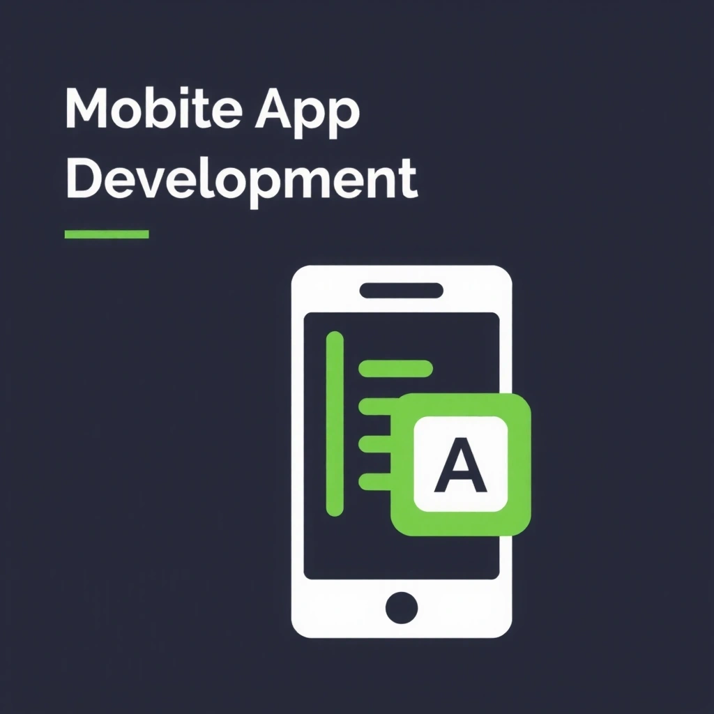 Icon representing mobile app development