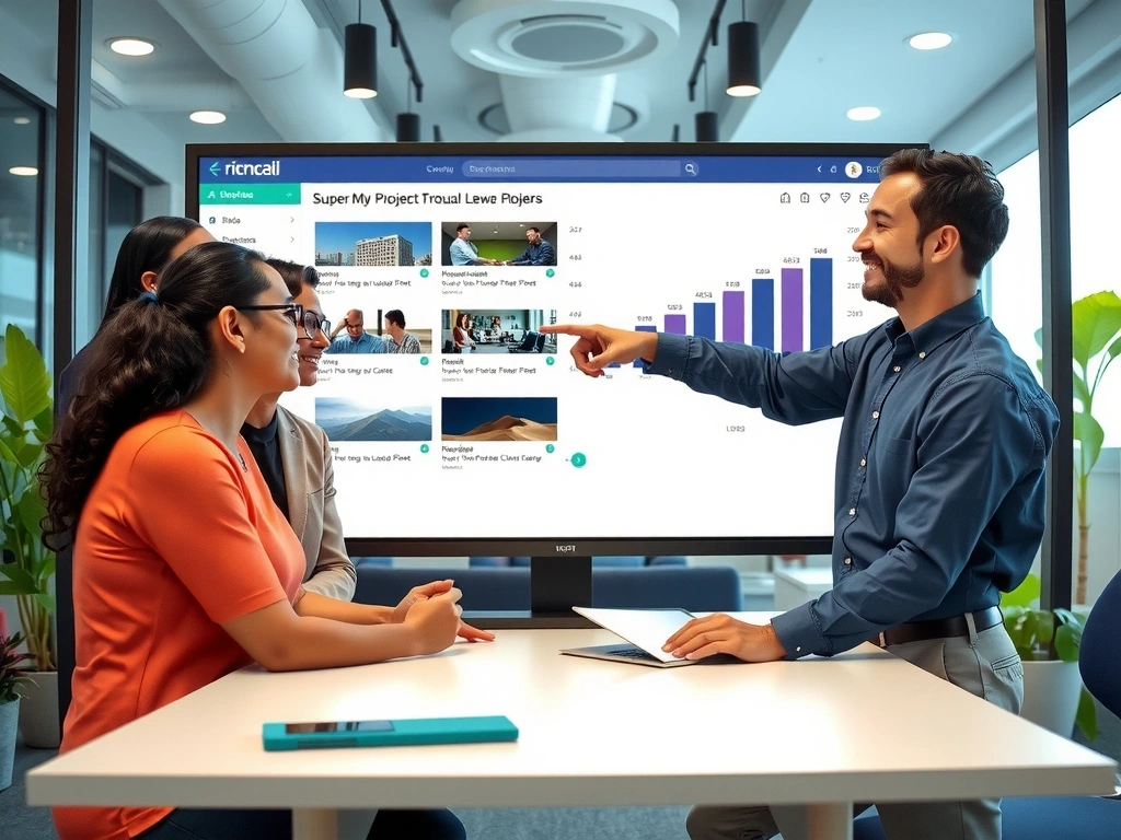 Team collaborating on a project, symbolizing consultation and partnership